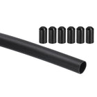 16.4 ft 2:1 Ratio Heat Shrink Tubing, 0.63" ID Wire Heat Shrink Tube with End Cap, Waterproof Tubing Adhesive Shrinkable Wire Wrap Tube for Cable Sealing, Black