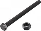 4pcs M12x150mm Grade 8.8 Fully Thread Hexagon Head Carbon Steel Hex Cap Screw Bolt with 10pcs Hex Nuts