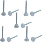 M3x30mm Carbon Steel Flat Knurled Head Fully Threaded Thumb Screw Bolt 10pcs