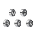 5pcs R2-2RS Deep Groove Ball Bearings 1/8" ID x 3/8" OD x 5/32" Height P5 Miniature Bearings Double Metal Shielded Chrome Steel Z3 Bearing for Engineering Machinery, Black