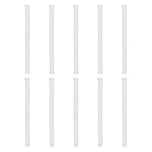 10Pcs Compression Springs, 0.2mm Wire Diameter x 3mm OD x 50mm Length 304 Stainless Steel Extension Spring Ballpoint Pen Pressure Springs for Shop Home Repairs, Silver