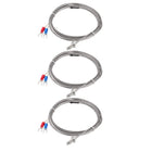 K-Type Thermocouple Temperature Sensors M6 Thread Probe with 2M/6.6Ft Wire 3pcs