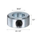 2pcs Set Screw Collars 5/8" Bore Carbon Steel Shaft Collars, 1-1/8" OD, 1/2" Width Axle Collar Clamp for Linear Rod Shaft Guide