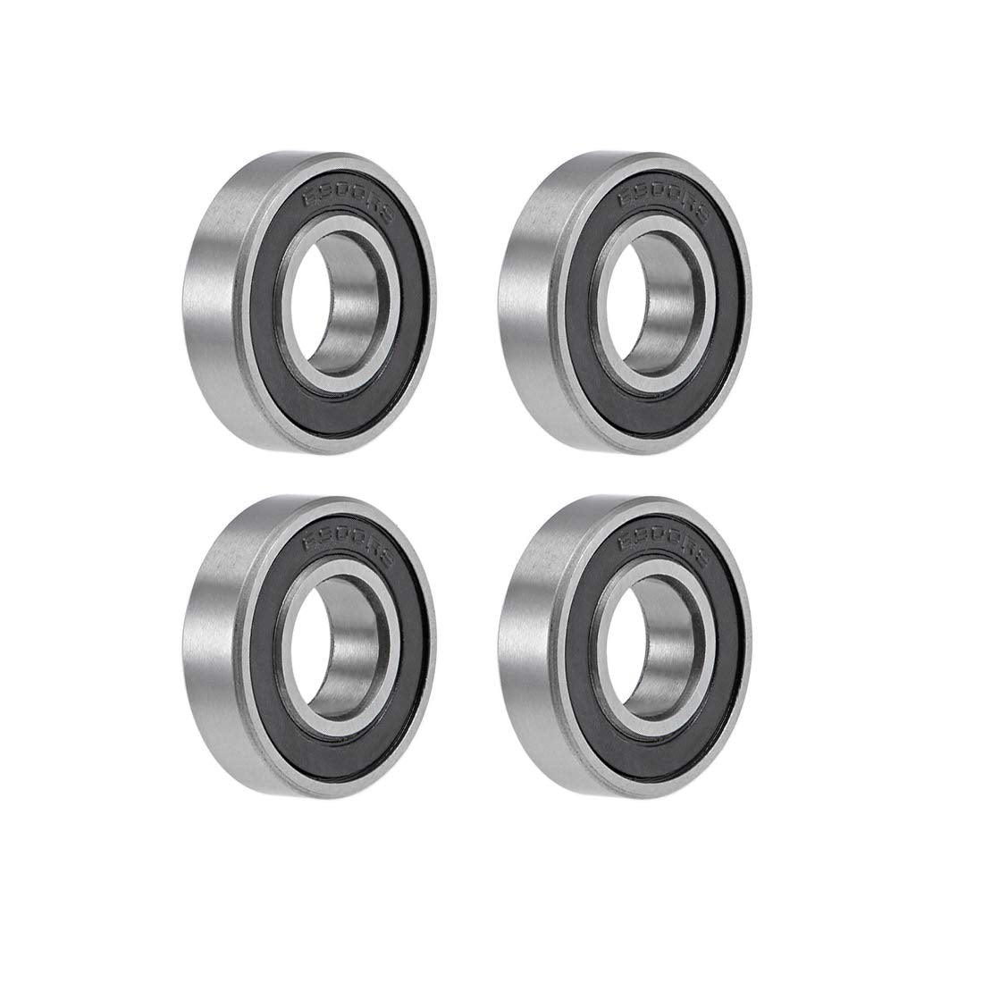 Deep Groove Ball Bearings 10mm x 22mm x 6mm Double Sealed Chrome Steel Z2 ABEC1 4pcs