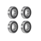 Deep Groove Ball Bearings 10mm x 22mm x 6mm Double Sealed Chrome Steel Z2 ABEC1 4pcs