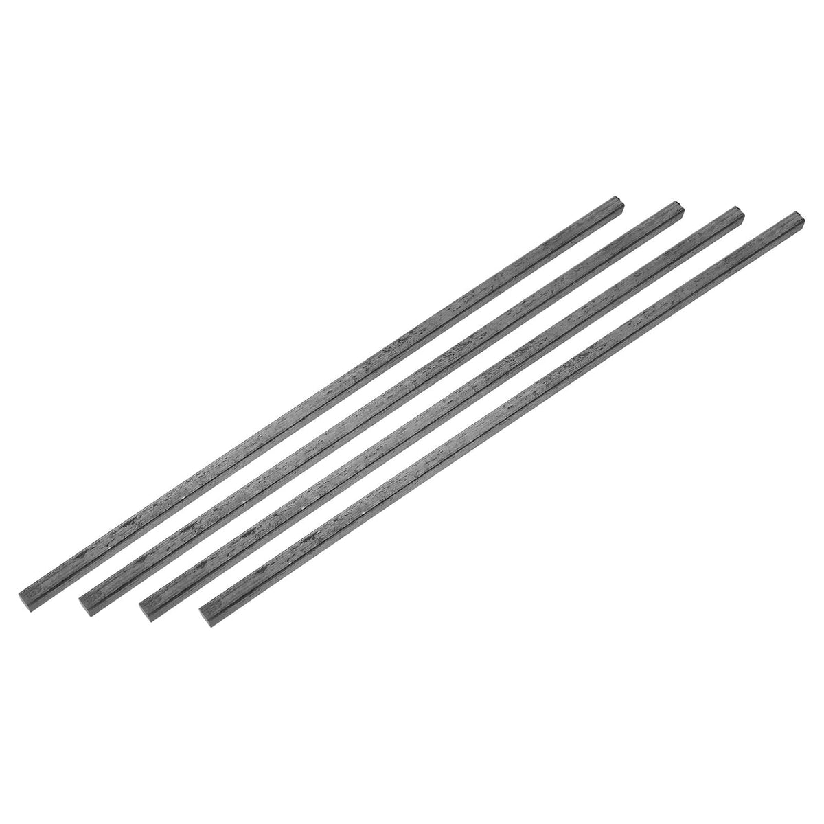 4Pcs Square Steel Bar Stock, 9/32"x9/32"x12"(7mmx7mmx305mm) A36 Square Steel Rod Bars Precision Key Stock for Keyways Structural Support Industrial Machinery DIY Craft