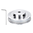 GT-2 Pulley Synchronous Wheel 80 Teeth 6.35mm Bore, Fit with 6mm Width Belt, Aluminum Alloy Timing Pulley Wheel with a Wrench for 3D Printer, CNC Machine