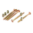 a16110800ux0726 M6x80 mm 58 mm Half Thread Hex Socket Drive Furniture Bolts w Barrel Nuts 5 Sets (Pack of 5)