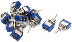AC 125V/6A 3Pin SPST 3-Position ON-OFF-ON Toggle Switch 10 Pcs