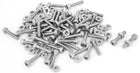 M2.5x12mm Hex Socket Head Knurled Cap Screws Bolts Nuts Set 50Pcs