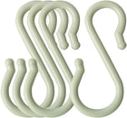 4 Pack S Shaped Hooks Plastic Hanging Use for Kitchen Bathroom Closet Hanger Pots and Pans Cups Utensils Clothes Towels Rack Light Green