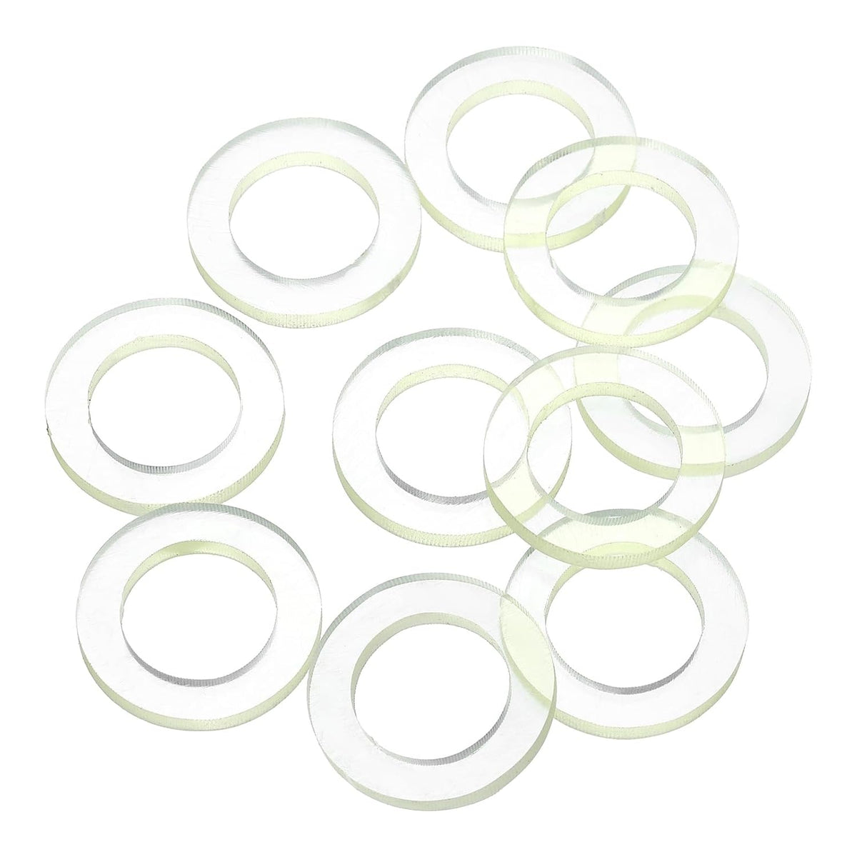 10Pcs PU Flachdichtungen, 17mm OD 8mm ID 2mm Dick runder Polyurethan Flanschdichtung Dichtungskeil für industrielle Elektrogeräte Rohr