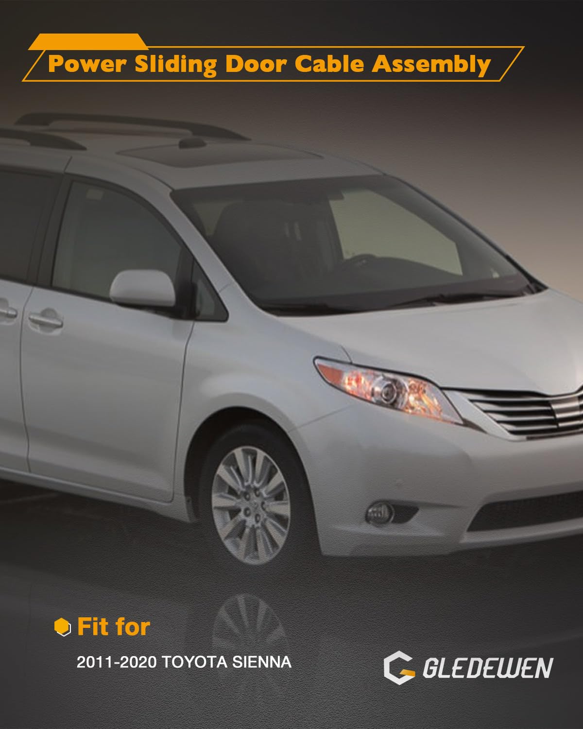 Kabel do drzwi przesuwnych, kompatybilny z Toyota Sienna 2011-2020, prawy tył