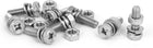 M6 x 20mm 304 Stainless Steel Phillips Hex Head Bolts Nuts w Washers 8 Sets