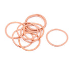 10pcs 32mm x 27mm x 1mm Flat Ring Copper Crush Washer Sealing Gasket Fastener