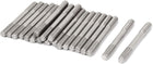 M8 x 70mm Tight Adjustable Push Rod Double End Thread Stud Silver Tone 20pcs