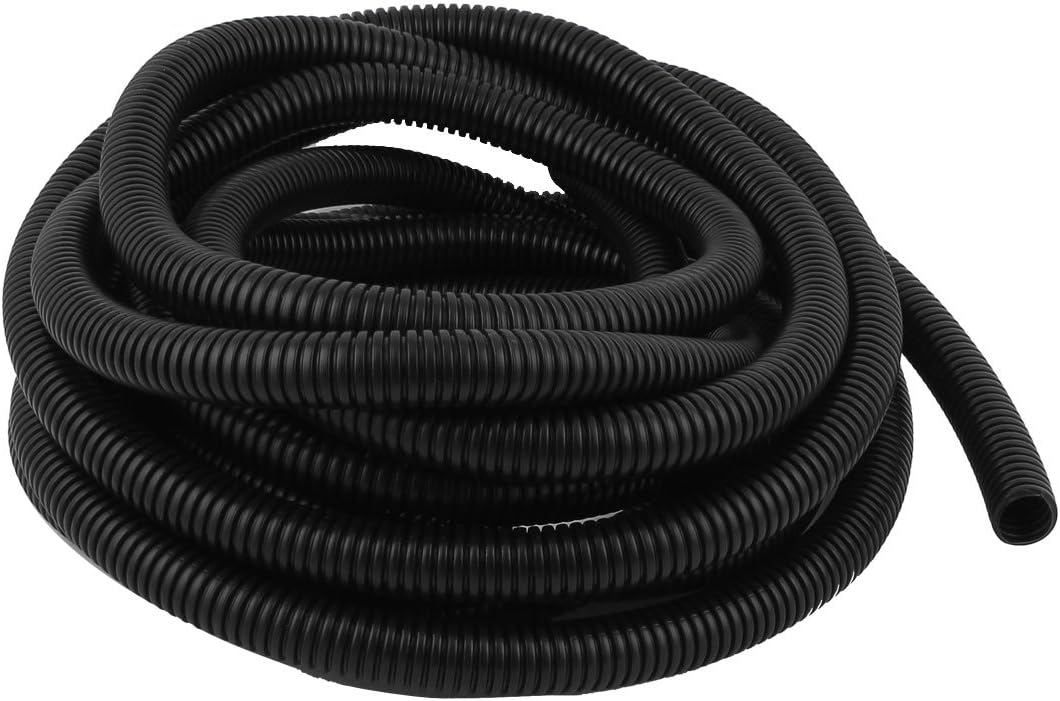 6.5 M 15.5 x 20 mm Plastic Corrugated Conduit Tube for Garden,Office Black