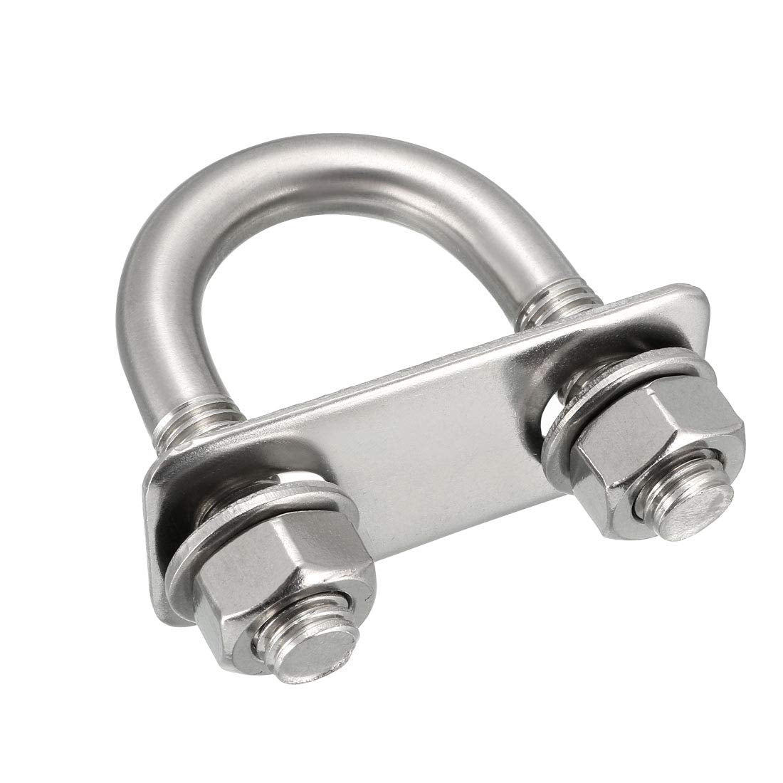 u-Bolts 2Pcs 1.06"(27mm) Inner Width 58mm Length M10 304 Stainless Steel Round U Bolt with Nuts Washers Frame