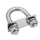 u-Bolts 2Pcs 1.06"(27mm) Inner Width 58mm Length M10 304 Stainless Steel Round U Bolt with Nuts Washers Frame