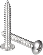 Phillips Head Self Tapping Screws, #8x1-1/4" 304 Stainless Steel Wood Sheet Metal Screw 100pcs