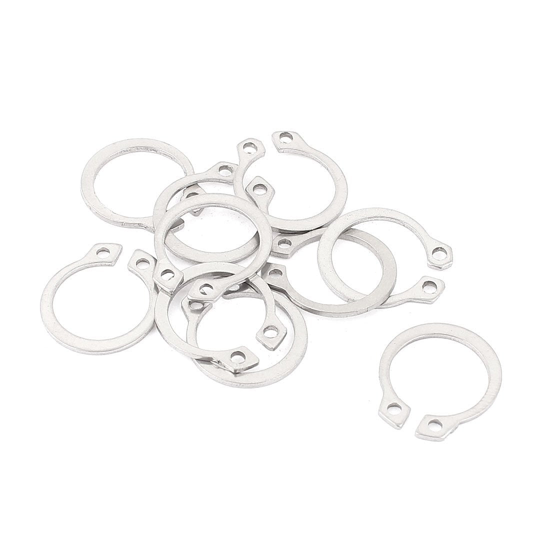 10pcs 304 Stainless Steel External Circlip Retaining Shaft Snap Rings 15 Models Inner Ring 13.7 mm