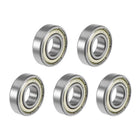 Deep Groove Ball Bearings Z2 10mm x 22mm x 6mm Double Shielded Carbon Steel 5pcs
