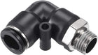 Push to Connect Tube Fitting Male Elbow 10mm Tube OD x G1/4 Thread Pneumatic Air Push Fit Lock Fitting 4pcs