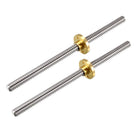 150mm Length T8 8mm Dia Lead Screw Rod,14 Lead Stainless Steel Lead Screw Rod with Copper Nut Trapezoidal Thread for 3D Printer Z Axis2pcs