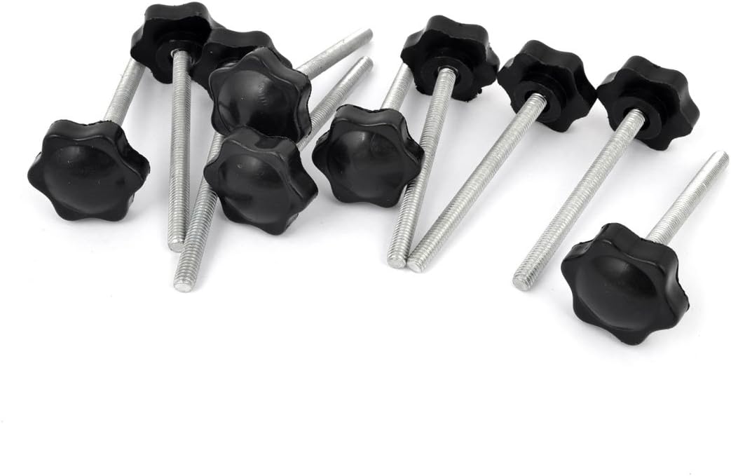 10x 32mm Star Head Dia Replacement 6mm x 70mm Clamping Screw Knob Grip