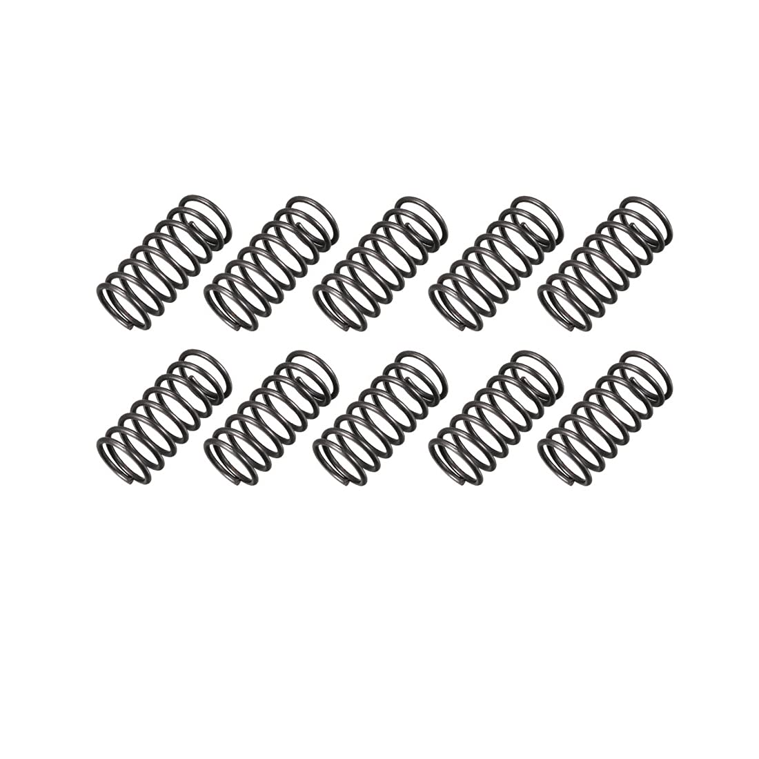 Compression Spring - 1.2mm Wire Dia, 12mm OD, 25mm Free Length Spring Steel Extension Spring,Black,10Pcs