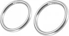 30mm 40mm OD 201 Stainless Steel O Rings, Welded Round Rings 4pcs