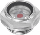 Air Compressor Oil Level Gauge Sight Glass M27x1.5mm Male Threaded 20mm Height Aluminum Liquid Indicator Sight Window