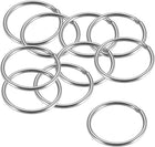 201 Stainless Steel O Ring 40mm(1.57") Outer Diameter 3mm Thickness Strapping Welded Round Rings 10pcs