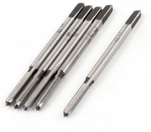 2mm Cutting Diameter 3 Flutes HSS Straight Screw Thread Tap 5 Pcs