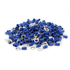 1000pcs RV2-6 Pre Insulated Ring Terminals Blue for 1/4" Stud AWG 16-14 Wire