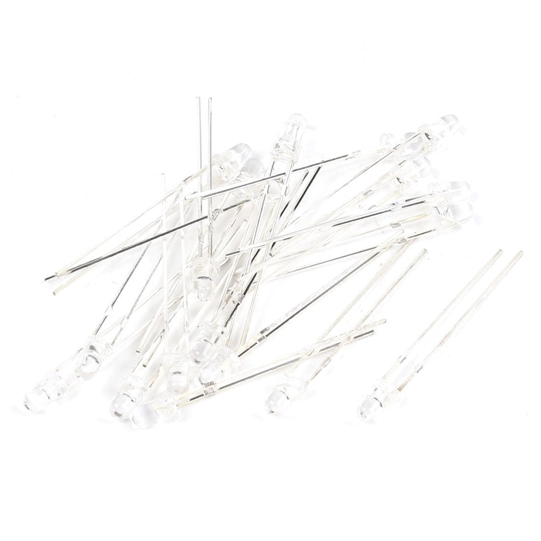 20 Pieces 2Pins 3mm Clear Round Head Photodiode Photosensitive Diodes