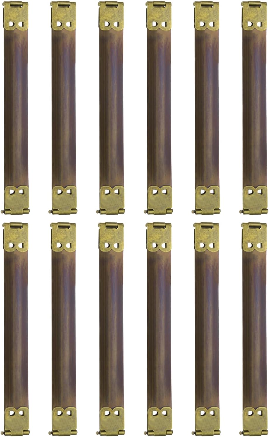 LinkMejor 12Pcs Metal Internal Flex Frame, 12cm/4.7" Coin Purse Frame Handbag Hinges Clip for Wallet Bag DIY Craft Sewing Purse Making, Bronze