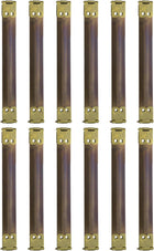LinkMejor 12Pcs Metal Internal Flex Frame, 12cm/4.7" Coin Purse Frame Handbag Hinges Clip for Wallet Bag DIY Craft Sewing Purse Making, Bronze