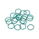 Fluorine Rubber O-Rings, 17mm OD 13.2mm ID 1.9mm Width FKM Seal Gasket for Machinery Plumbing, Green, Pack of 20