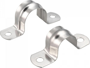 20mm 27mm Steifer Rohrschlauchriemen, 2 Löcher 304 Edelstahlrohrklemme 20 Stück