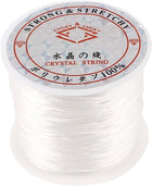 LinkMejor Crystal Elastic Stretchy Beading String Cord Thread Jewelry Craft Line 60M White