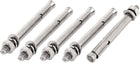 M6x70mm Hex Nut Stainless Steel Sleeve Anchor Expansion Bolts 5 Pcs