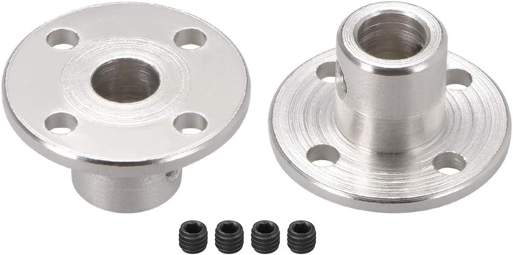 6mm Inner Dia H12*D10 Rigid Flange Coupling Motor Guide Shaft Coupler Motor Connector 2 PCS for DIY Parts