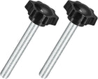 2Pcs M10 x 70mm Star Knobs, Plastic Hex Shaped Clamping Knob Screw Hand Tightening Replacement Knob for Umbrella Base Replacement knob