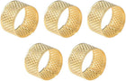 LinkMejor Sewing Thimble, Finger Thimble Sewing DIY Leather Craft Tools 5pcs