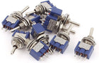 125V 6A SPDT ON OFF ON 3 Terminals Mini Toggle Switch 10 Pcs
