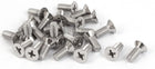 M5x12mm 316 Stainless Steel Countersunk Phillips Machine Screws Bolts 25 Pcs