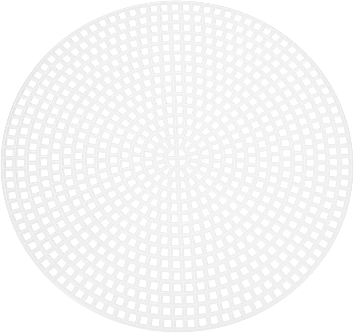 20Pcs Plastic Mesh Canvas Sheets, 4.5" Circle Mesh Mat for Embroidery, Knit Crochet, Craft Projects, Bag Making, Home Decoration, White