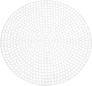 20Pcs Plastic Mesh Canvas Sheets, 4.5" Circle Mesh Mat for Embroidery, Knit Crochet, Craft Projects, Bag Making, Home Decoration, White