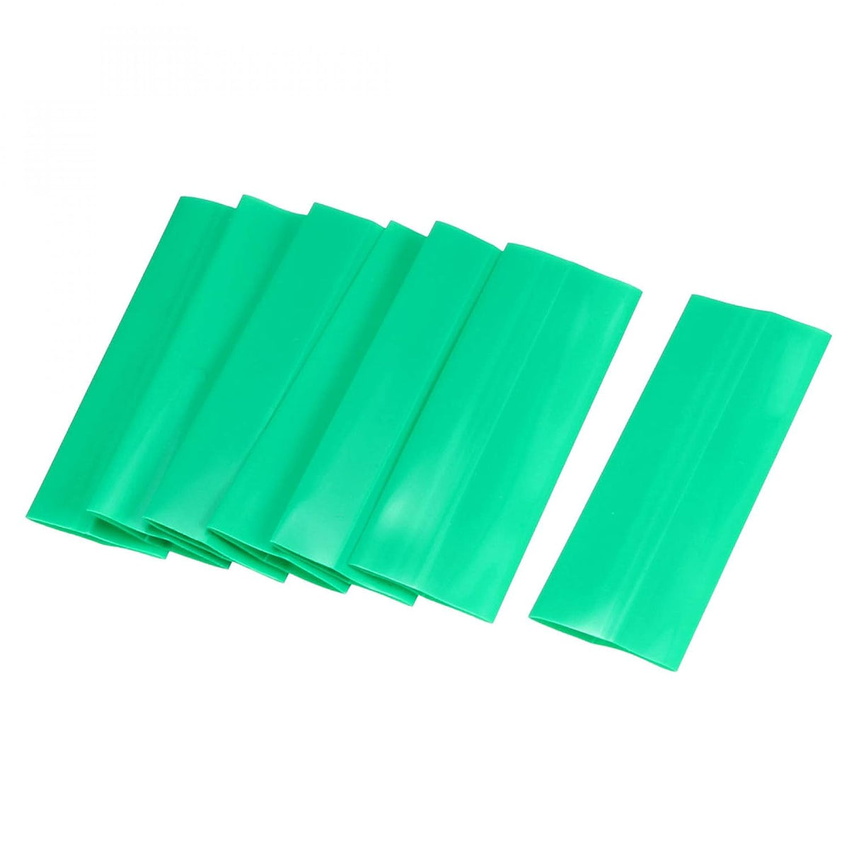 50 Pack Battery Heat Shrink Wrap, 48mm Length 17mm Flat Width PVC Heat Shrink Tubing for AA Battery, Green